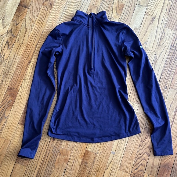 Nike Tops - Nike Women's Dark Purple Quarter-Zip Tech Top
